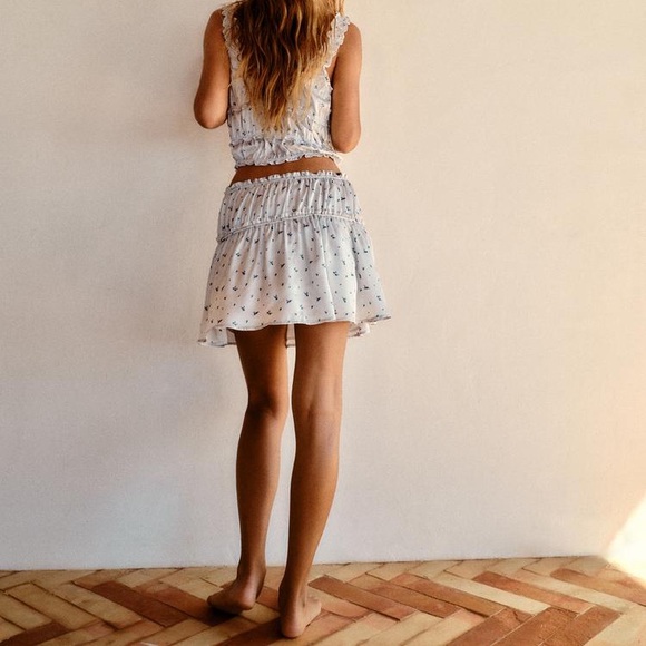 NWT Zara satin floral mini skirt - Picture 8 of 12